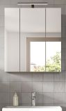 Badezimmer Spiegelschrank Luna in gr�n Badschrank skandinavisch 3-t�rig 60 x 68 cm