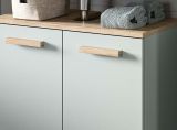Badm�bel Set 2-teilig Luna in gr�n und Eiche Badkombination skandinavisch 60 x 190 cm
