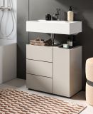 Waschbeckenunterschrank Larik in Kaschmir Badezimmer Unterschrank 60 x 56 cm