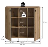 Flurkommode Loreno in Evoke Eiche Schuhschrank 106 x 96 cm