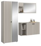 Garderobe Set 3-teilig Loreno in Kaschmir 191 x 192 cm