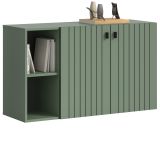 Flurkommode Loreno in Gr�n mit Rillen, Schuhschrank h�ngend 106 x 63 cm