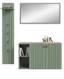Garderobe Set 3-teilig Loreno in gr�n 152 x 192 cm
