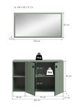 Garderobe Set 2-teilig Loreno in gr�n 106 x 192 cm