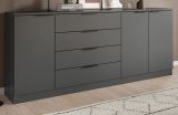 Sideboard Swan in grau Kommode 185 x 80 cm