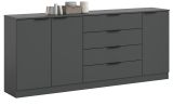 Sideboard Swan in grau Kommode 185 x 80 cm