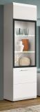 Vitrine Cover in wei� Hochglanz Vitrinenschrank 45 x 160 cm