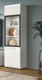 Vitrine Cover in wei� Hochglanz Vitrinenschrank 45 x 160 cm