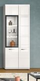 Vitrine Cover in wei� Hochglanz Vitrinenschrank 60 x 160 cm