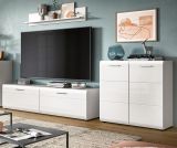Kommode Cover in wei� Hochglanz Sideboard 80 x 81 cm