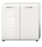 Kommode Cover in wei� Hochglanz Sideboard 80 x 81 cm