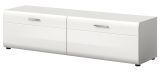 TV-Lowboard Cover in wei� Hochglanz 160 x 41 cm Soft-Close-Funktion