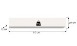 Wandboard Cover in wei� Wandregal 110 x 20 cm