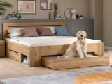 Bett Cooper in Artisan Eiche und grau Stauraumbett mit 3 x Bettschubkasten Liegefl�che 180 x 200 cm