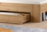 Schlafzimmer Set 3-teilig Cooper in Artisan Eiche und grau mit Bett Liegefl�che 140 x 200 cm und 2x Nachttisch