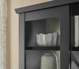 Buffet Filmore in Schwarz matt und Eiche Landhaus 158 x 201 cm, Soft-Close