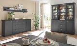 Sideboard Filmore in Schwarz matt Landhaus 205 x 92 cm, Soft-Close