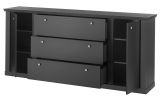 Sideboard Filmore in Schwarz matt Landhaus 205 x 92 cm, Soft-Close