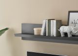 Wandboard Filmore in Schwarz matt Landhaus 140 x 25 cm