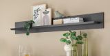 Wandboard Filmore in Schwarz matt Landhaus 180 x 25 cm