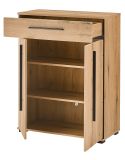 Schuhschrank Design-D in Evoke Eiche 80 x 103 cm, Soft-Close