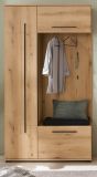 Kompaktgarderobe Design-D in Evoke Eiche 111 x 200 cm