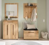 Garderobe Set 5-teilig Design-D in Evoke Eiche 170 x 200 cm, Soft-Close