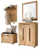 Garderobe Set 5-teilig Design-D in Evoke Eiche 170 x 200 cm, Soft-Close