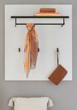 Garderobenpaneel Design-D in wei� 79 x 89 cm
