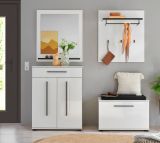 Garderobenspiegel mit Ablage Design-D in wei� 79 x 89 cm