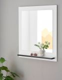 Garderobenspiegel mit Ablage Design-D in wei� 79 x 89 cm
