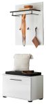 Garderobe Set 3-teilig Design-D in Wei� Hochglanz 80 x 200 cm, Soft-Close