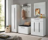 Garderobe Set 5-teilig Design-D in Wei� Hochglanz 170 x 200 cm, Soft-Close