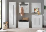 Garderobe Komplett-Set 6-teilig Design-D in Wei� Hochglanz 230 x 200 cm, Soft-Close