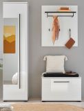 Garderobe Set 4-teilig Design-D in wei� Hochglanz 140 x 200 cm