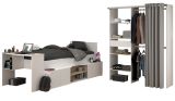 Parisot Kinder- und Jugendzimmer Cleo in wei� und Eiche Komplett-Set 2-teilig