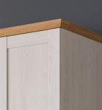 Kleiderschrank Marina in wei� L�rche und Eiche Artisan Landhaus Dreht�renschrank 2-t�rig 84 x 185 cm