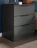 Nachttisch Swan in grau Nachtkommode in Komforth�he 45 x 60 cm
