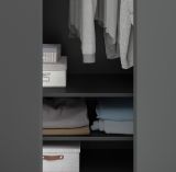 Kleiderschrank Swan in grau Dreht�renschrank 2-t�rig 80 x 181 cm