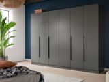 Kleiderschrank Swan in grau Dreht�renschrank 6-t�rig 240 x 181 cm
