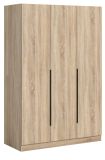 Kleiderschrank Swan in Sonoma Eiche Dreht�renschrank 3-t�rig 120 x 181 cm