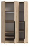 Kleiderschrank Swan in Sonoma Eiche Dreht�renschrank 3-t�rig 120 x 181 cm