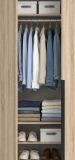 Kleiderschrank Swan in Sonoma Eiche Dreht�renschrank 5-t�rig 200 x 181 cm