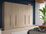 Kleiderschrank Swan in Sonoma Eiche Dreht�renschrank 6-t�rig 240 x 181 cm