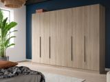 Kleiderschrank Swan in Sonoma Eiche Dreht�renschrank 6-t�rig 240 x 181 cm