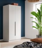 Kleiderschrank Swan in wei� Dreht�renschrank 2-t�rig 80 x 181 cm