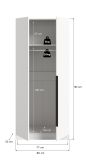 Kleiderschrank Swan in wei� Dreht�renschrank 2-t�rig 80 x 181 cm