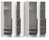 Kleiderschrank Swan in wei� Dreht�renschrank 6-t�rig 240 x 181 cm