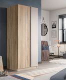 Kleiderschrank Girona in Sonoma Eiche und Kaschmir Dreht�renschrank 2-t�rig 80 x 183 cm