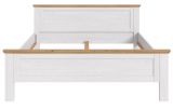 Bett Mirano in wei� L�rche und Eiche Artisan Landhaus Doppelbett Liegefl�che 180 x 200 cm